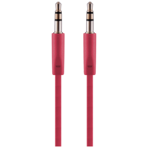 Pro Bass Chain Series Blister Flat Auxiliary Cable - Red