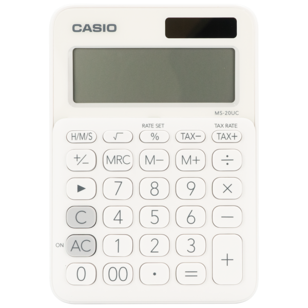 Casio MS-20UC - Desktop calculator 12 Digit - White