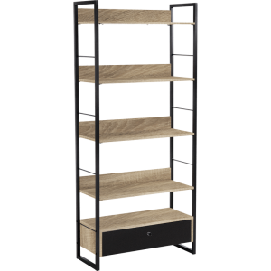 Everfurn Baltic Wide Bookshelf with Large Drawer