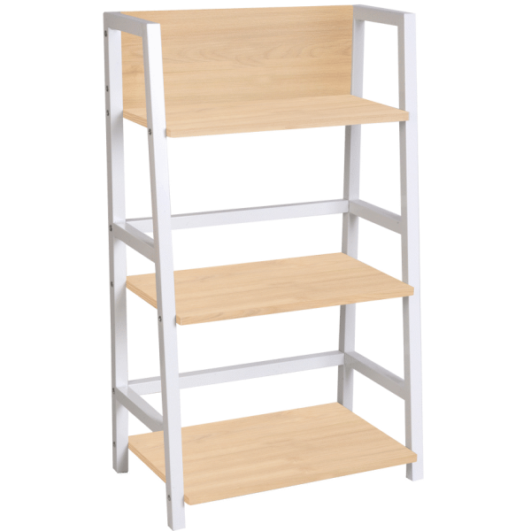 Everfurn Orchid Bookshelf with Powder-Coated Steel Frame