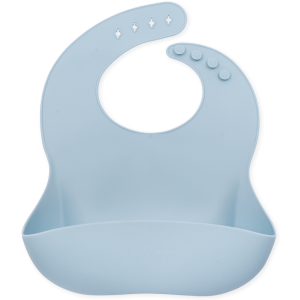 Echo Baby Silicone Bucket Bib - Powder Blue