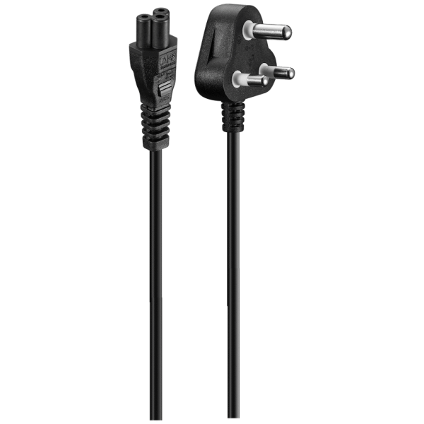 Volkano Presto Series Power Cable 3-Pin Clover to Type-M 1.8m 2.5a - Black