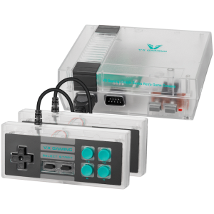 VX Gaming Classic 2.0 Series Game Station with 2 Controllers - Clear