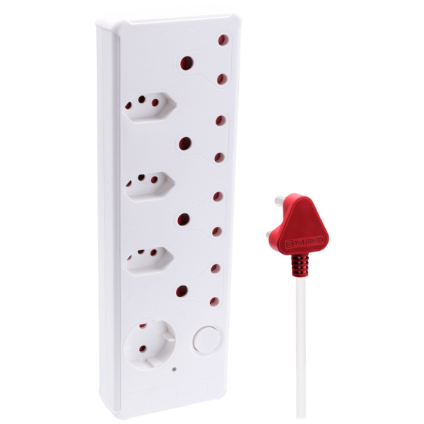 Switched Medium Surge 8-Way Multiplug 0.5m
