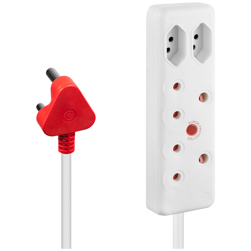 Switched 4-Way Medium Surge Extension Lead 3m