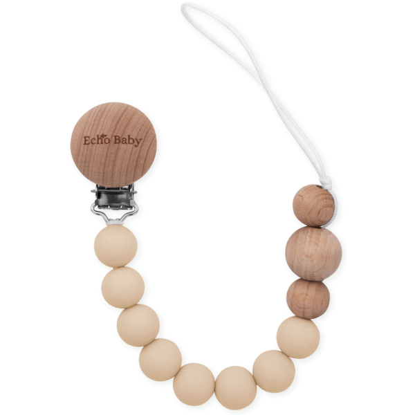 Echo Baby Silicone Dummy Clip - Ivory