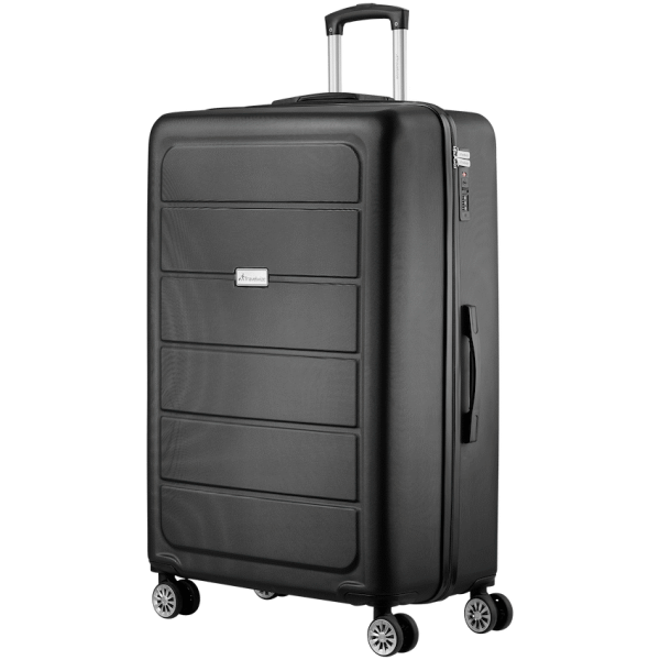 Travelwize Maple ABS 85cm 4-Wheels Spinner Luggage - Black