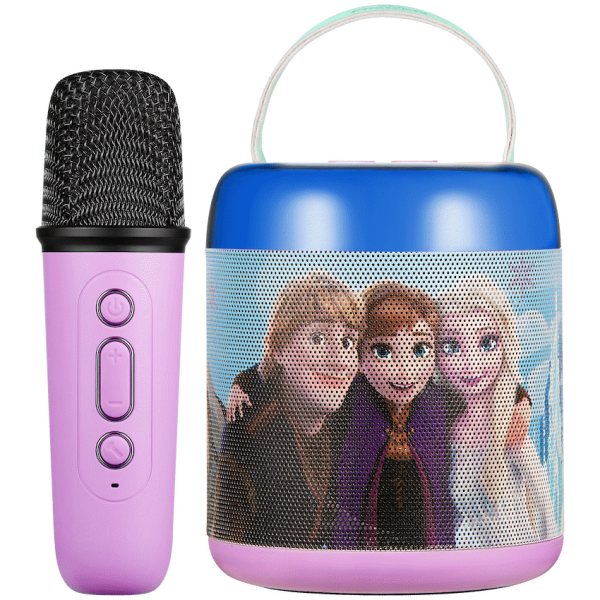 Disney Frozen Cylinder Karaoke Speaker with Bluetooth Microphone