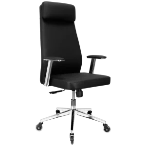 Everfurn Ruby High Back Office Chair, Chrome Metal Base