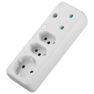 SWITCHED  4 Way Schuko Adaptor