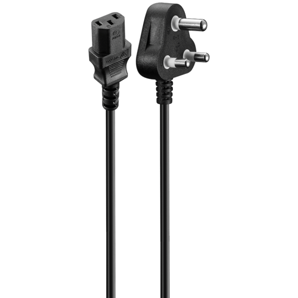 Volkano Presto Series Power Cable 3-Pin IEC to Type-M 1.8m 10a - Black