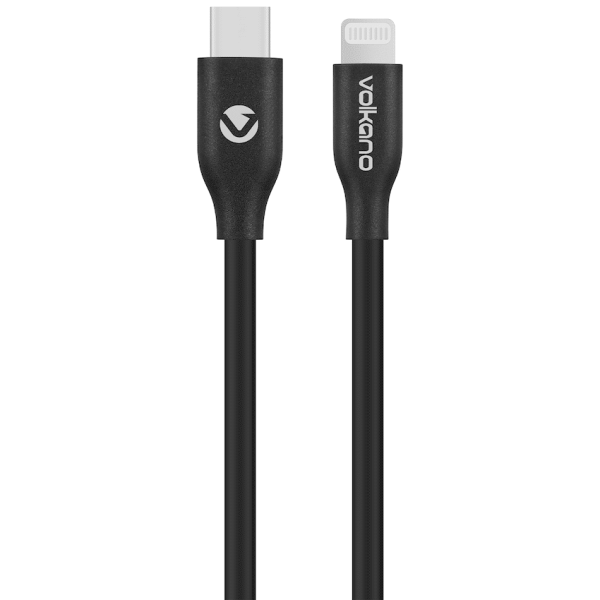 Volkano Flexi Series Type-C to MFI Lightning 2.5m 27w - Black