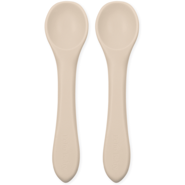 Echo Baby Silicone Feeding Spoons 2-Pack - Ivory