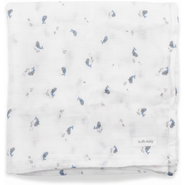 Echo Baby Muslin Swaddle Blanket - Ocean