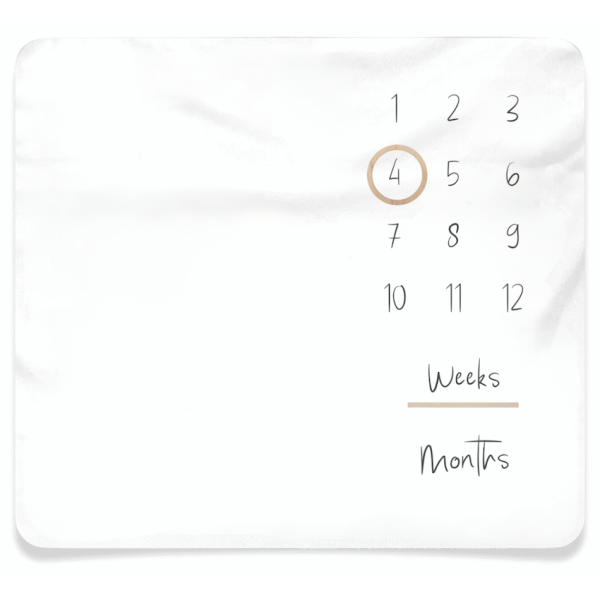 Echo Baby Milestone Blanket - White