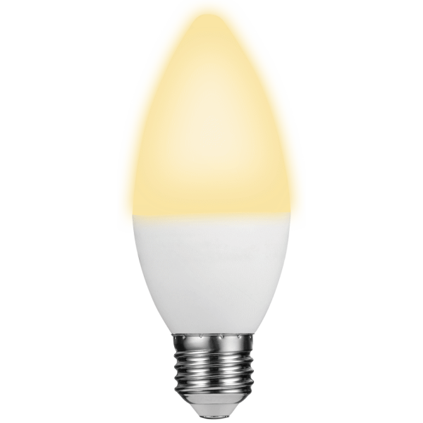 Switched 5w Candle LED Light Bulb E27 - Warm White