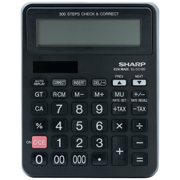 Sharp EL-CC12D Desk Calculator - CheckCorrect Tax