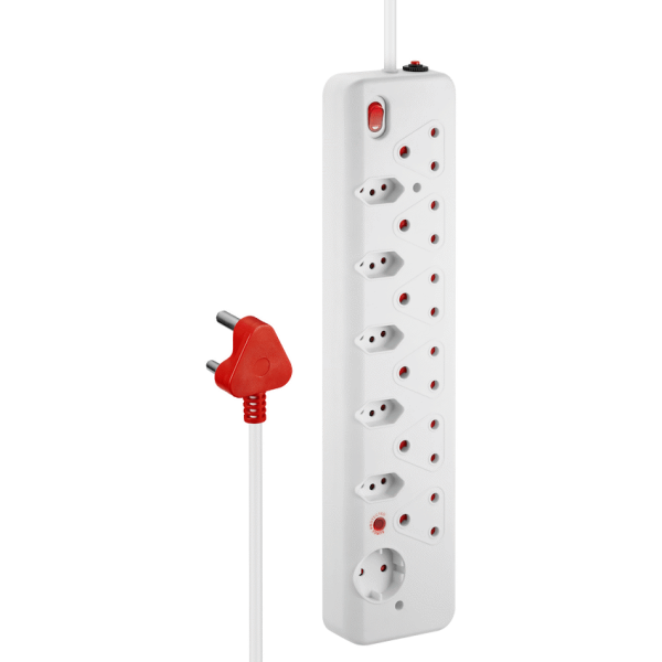 Nexon 12-Way Medium Surge Multiplug 0.5m - White