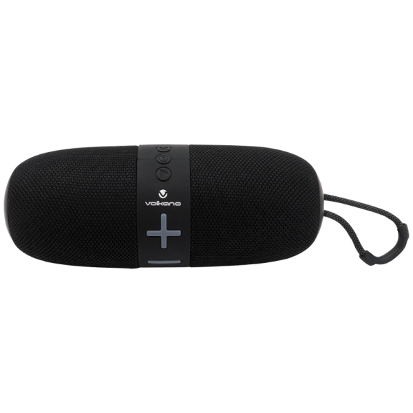 Volkano Flow Series Portable Bluetooth Speaker - Black with Grey Buttons