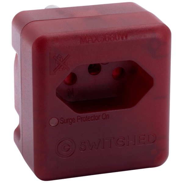 SWITCHED 1 Way High Surge Network Safe Adaptor
