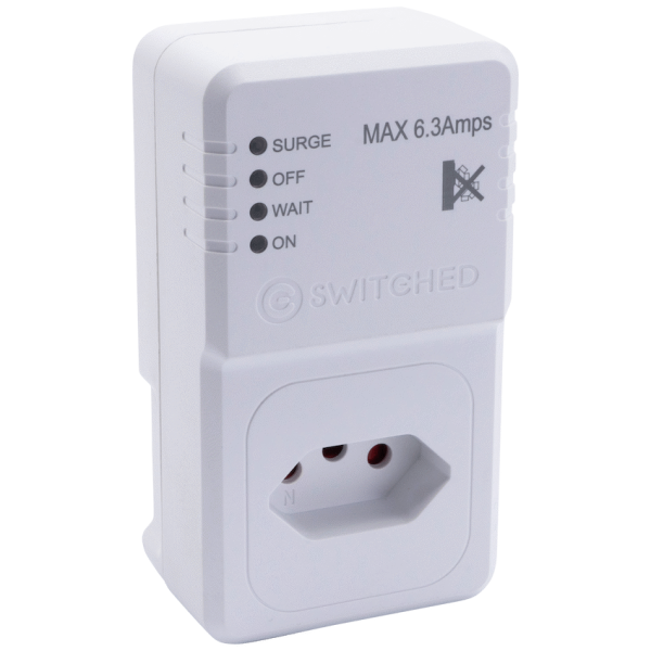 Switched 1-Way TV Surge Adaptor with SANS 164-2