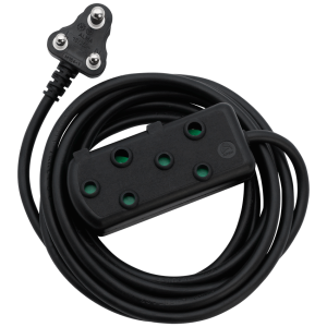 Ellies Side-by-Side Heavy-Duty Extension Lead - 3m - Black