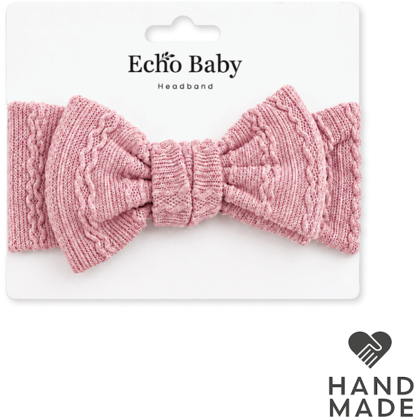 Echo Baby Bow Headband - Baby Pink