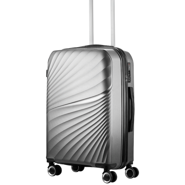 Travelwize Quartz PP 55cm 4-Wheel Spinner Luggage - Silver