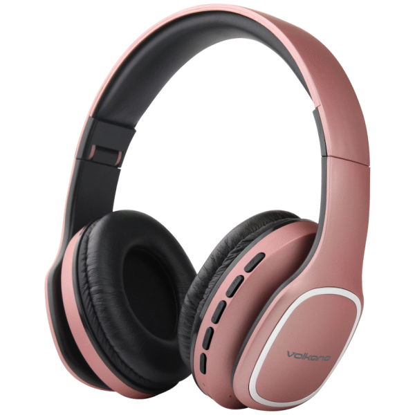 Volkano Phonic Series Bluetooth Full-Size Headphones - Rose Gold