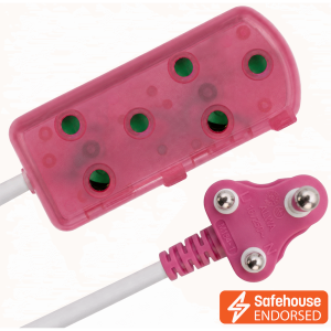 Ellies 2-Way Light-Duty Coloured Extension Lead - 5m