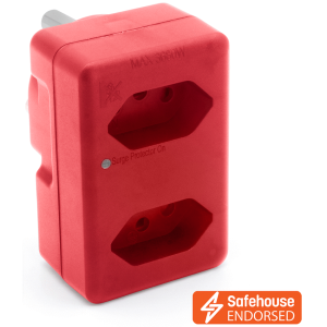 Ellies 2 Way High Surge Adaptor 2x16A (SANS164-2)