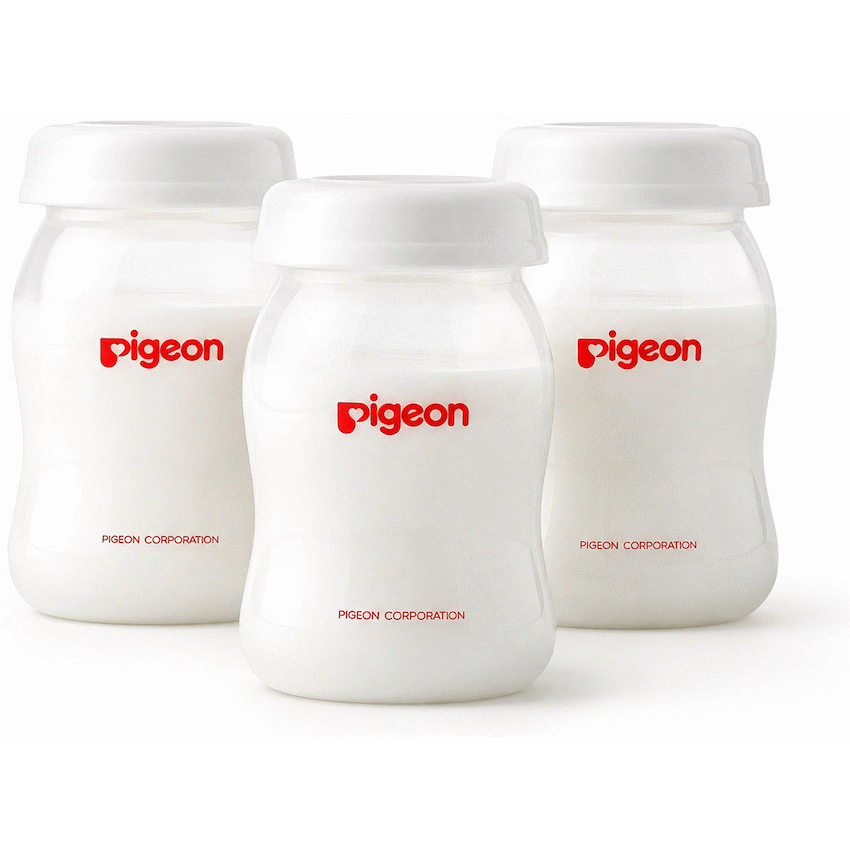 Pigeon Milk Storage Bottle 160ml + Disk (3 Pc)