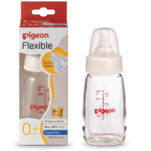 Pigeon Flexible Glass Bottle with Peristaltic Nipple 120ml