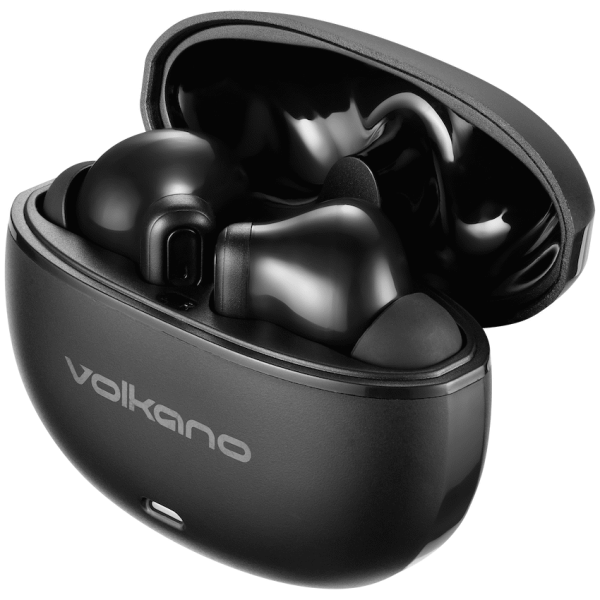 Volkano Pulse Series True Wireless Earphones with Charging Case - Black
