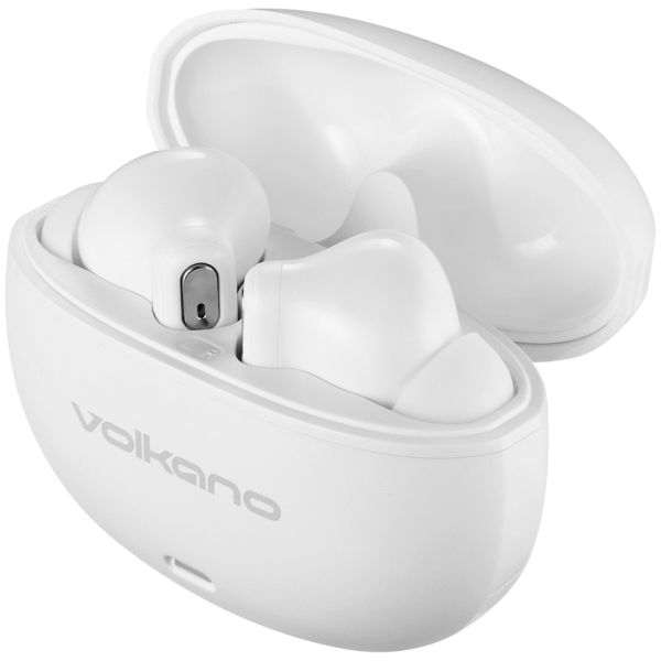 Volkano Pulse Series True Wireless Earphones with Charging Case - White