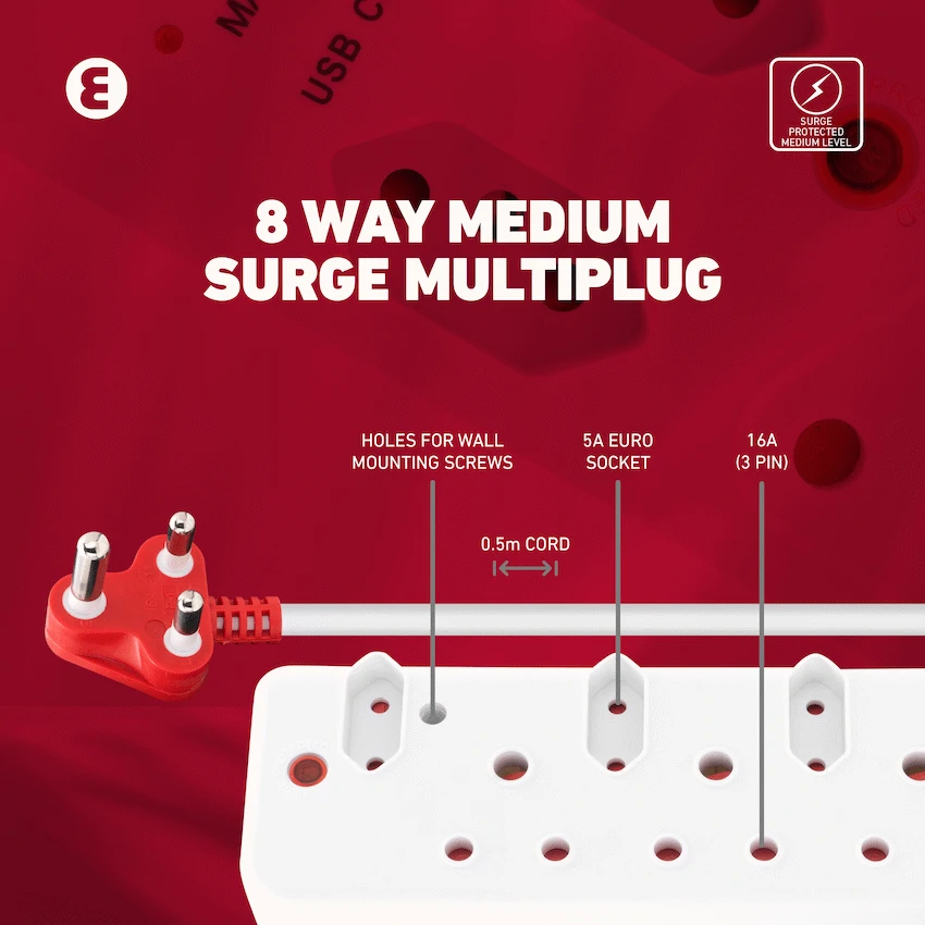 Ellies 8-Way Medium Surge Multiplug 0.5m - Image 10