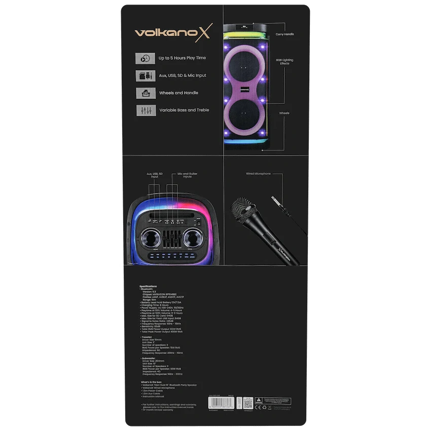 Volkano X Titan Series Dual 10" Party Speaker - Image 10