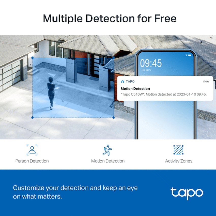 TP-Link Tapo C510W 2K Outdoor Pan/Tilt Security WiFi Camera - Image 10