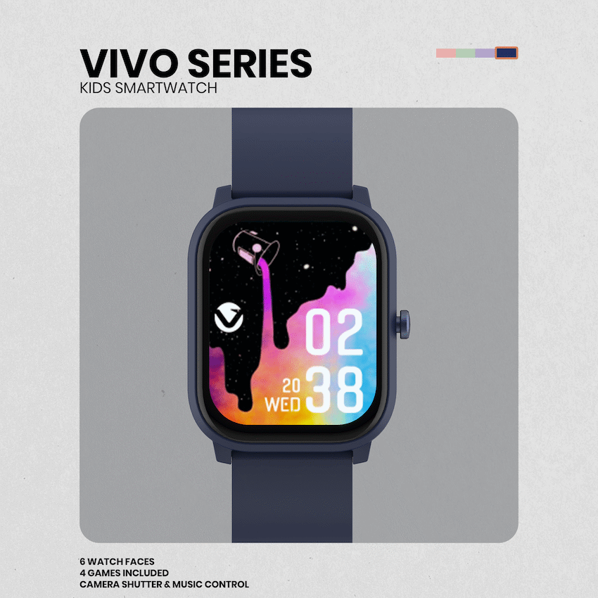 Volkano Vivo Series Kids Smart Watch - Dark Blue - Image 10
