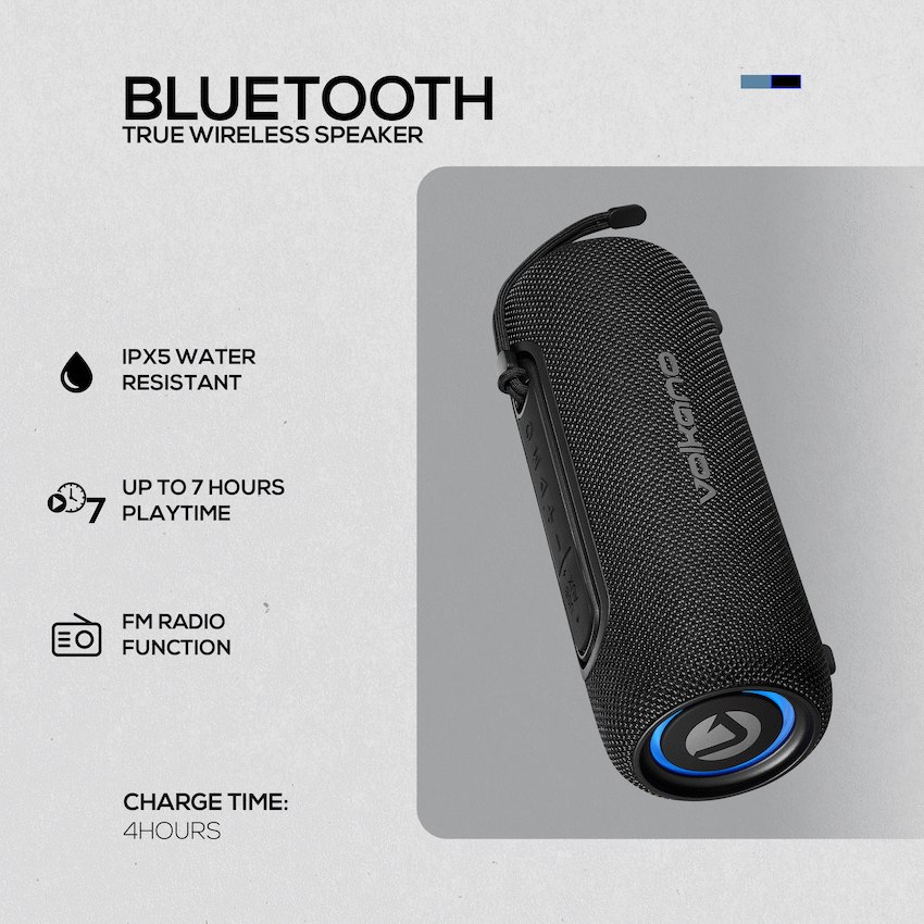 Volkano Mini Mamba 2.0 Series Bluetooth Speaker - Black - Image 10