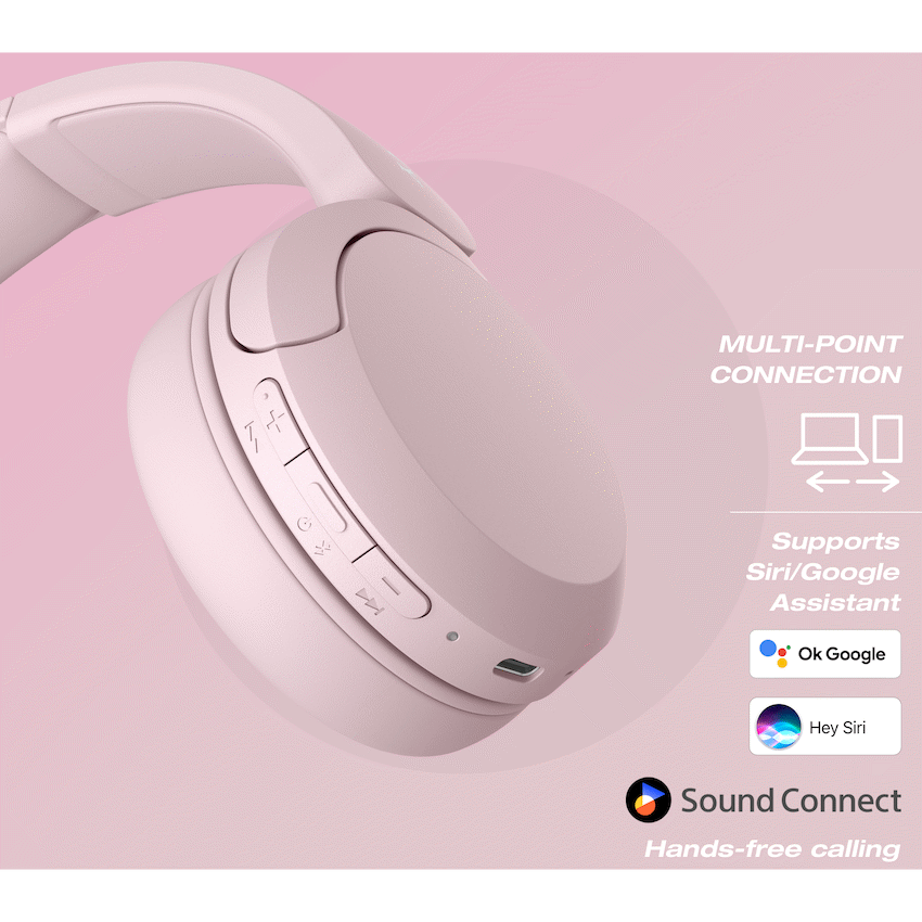 Sony WH-CH520 (Pink) Bluetooth On-Ear Headphones - Image 11