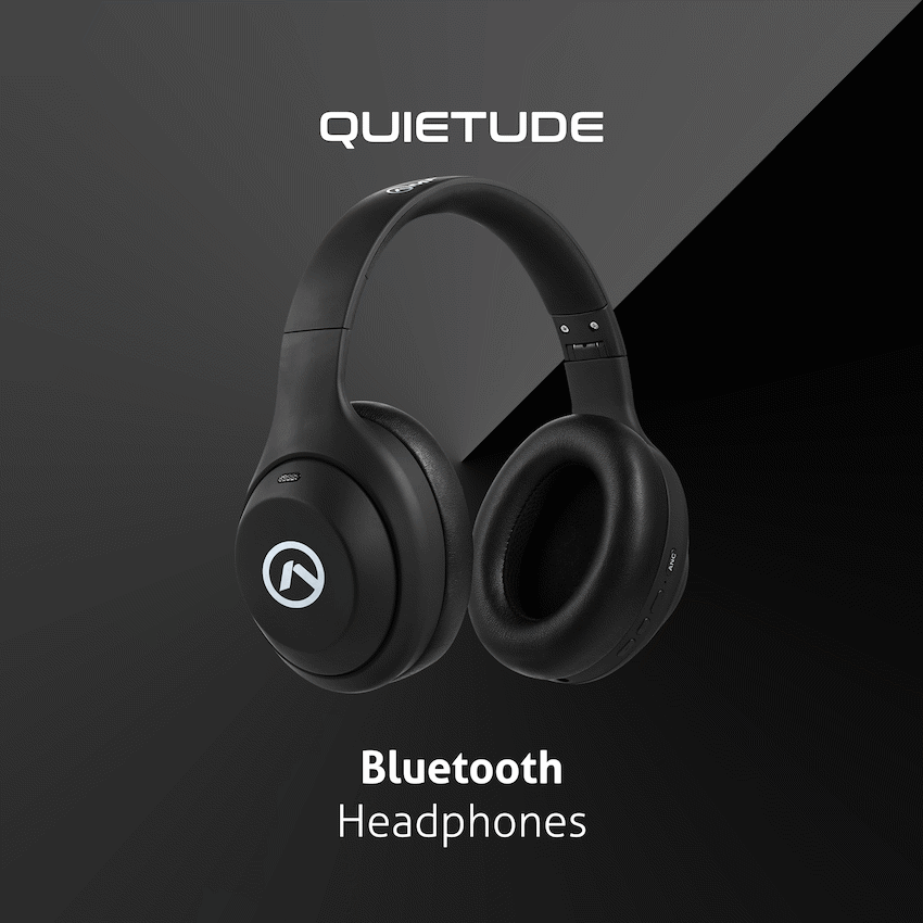 Amplify Quietude Bluetooth Headphones with Active Noise Cancelling - Black - Image 11