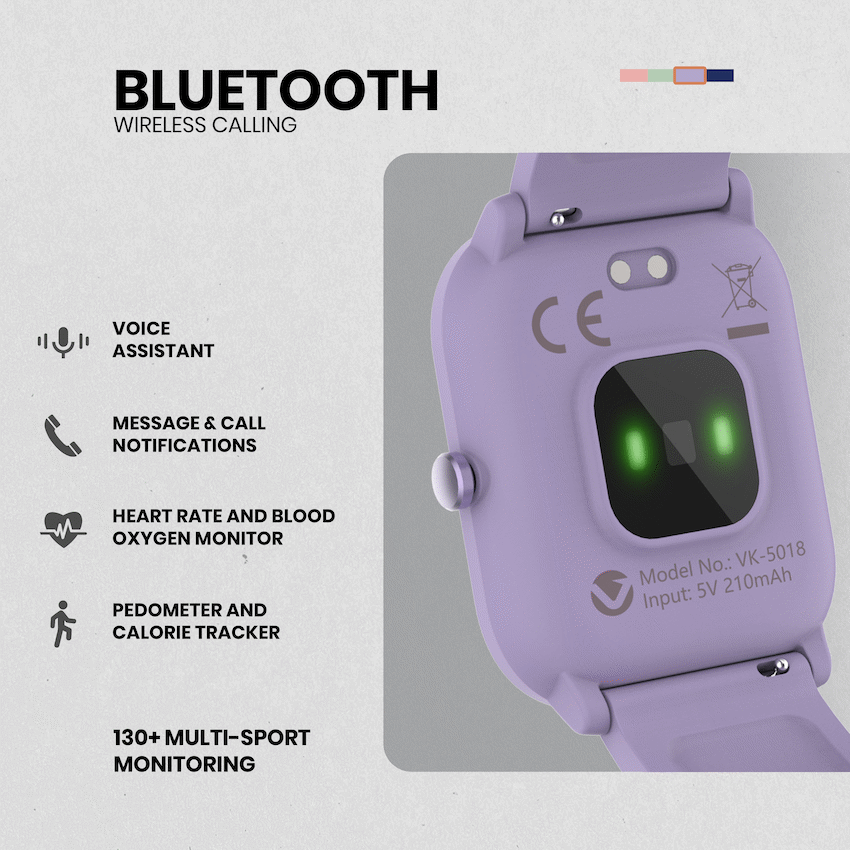 Volkano Vivo Series Kids Smart Watch - Lilac Purple - Image 11