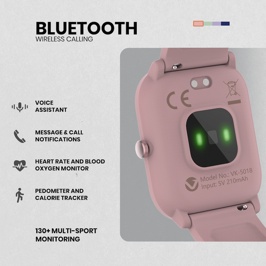 Volkano Vivo Series Kids Smart Watch - Pastel Pink - Image 11