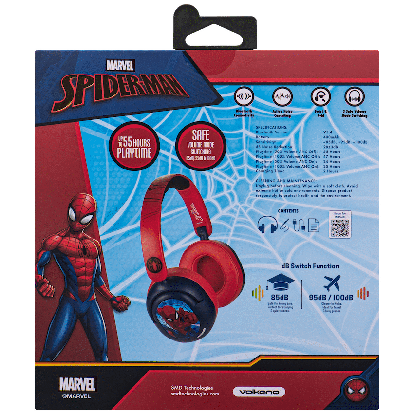 Marvel Spider-Man ANC Padded Bluetooth Headphones - Image 11