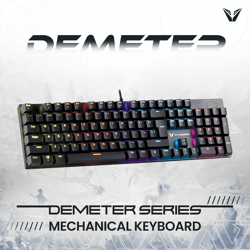 VX Demeter Series Mechanical Keyboard with Full RGB Lighting - Image 4