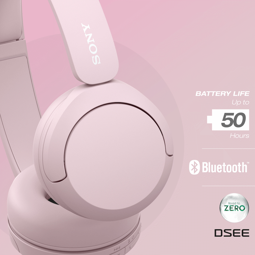 Sony WH-CH520 (Pink) Bluetooth On-Ear Headphones - Image 12