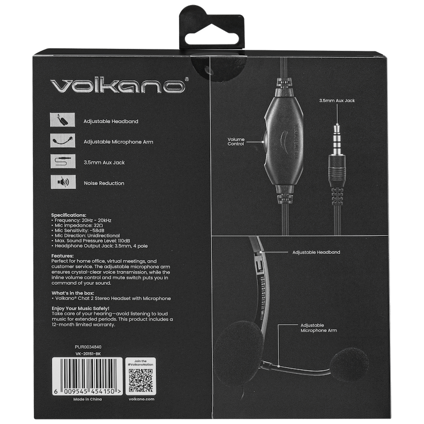 Volkano Chat 2 Stereo Headset with Boom Microphone - Image 12