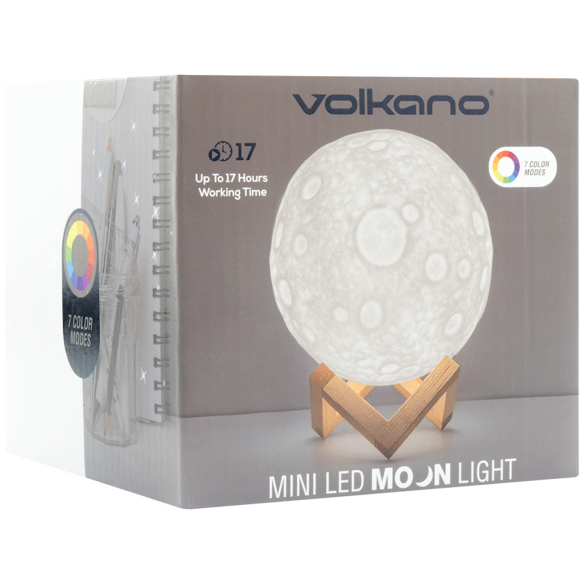 Volkano Galactic Mini Moon LED Mood Light - Battery Operated - Image 12