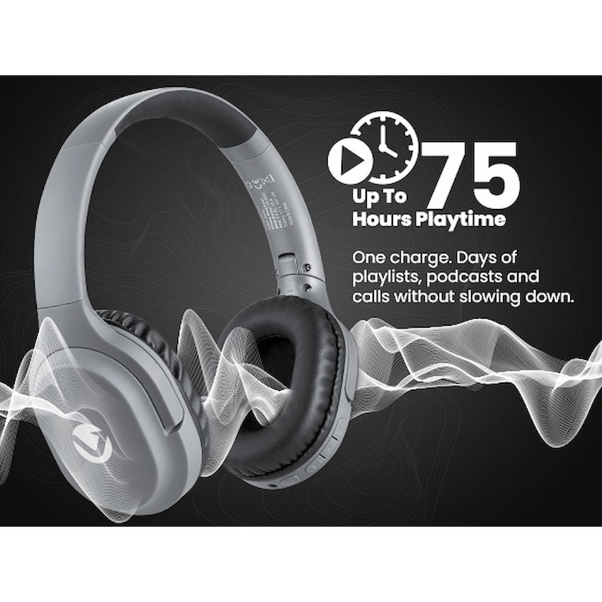 Volkano Pebble Series Bluetooth Headphones - Dark Grey - Image 12